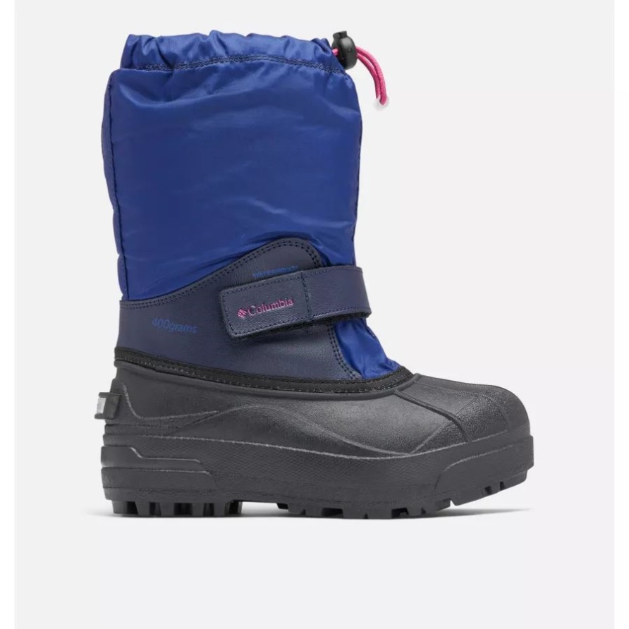 Columbia Dark Sapphire/Wild Fuchsia Powderbug Forty Schneestiefel Für Große Kinder