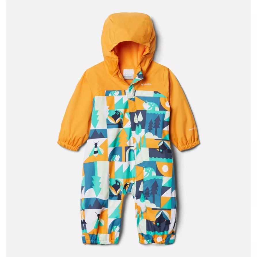 Columbia Deep Marine Sommerflucht/mango Infant Critter Jitters Ii Regenanzug