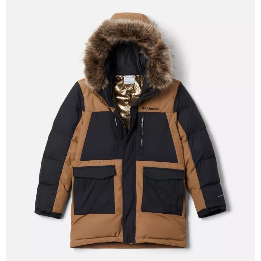 Columbia Delta/schwarz Marquam Peak Fusion Omni-heat Infinity Isolierter Parka Für Jungen