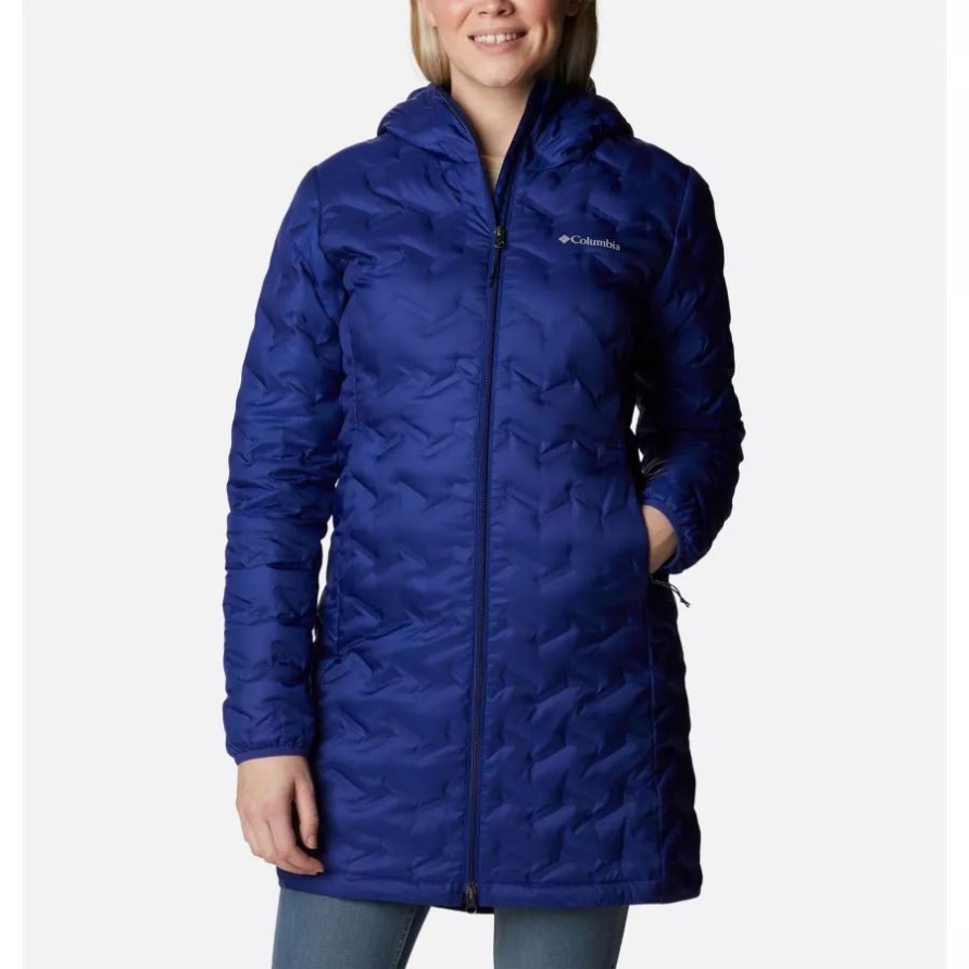 Columbia Delta Ridge Lange Daunenjacke Dunkler Saphir