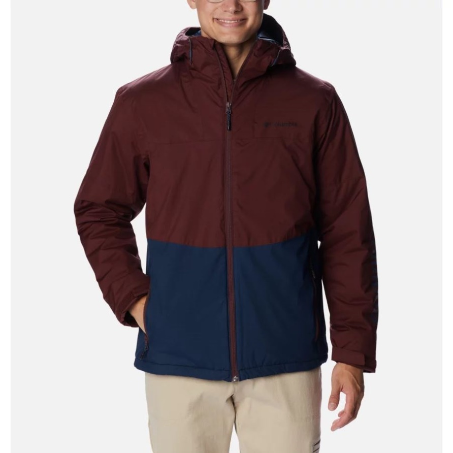 Columbia Elderberry/Collegiate Navy Point Park Wasserdichte, Isolierte Jacke Für Herren