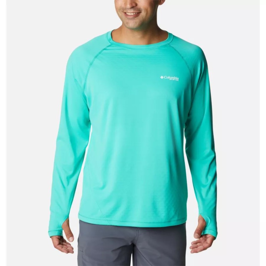 Columbia Electric Türkis Pfg Null Regeln Eis Langarmshirt Für Herren