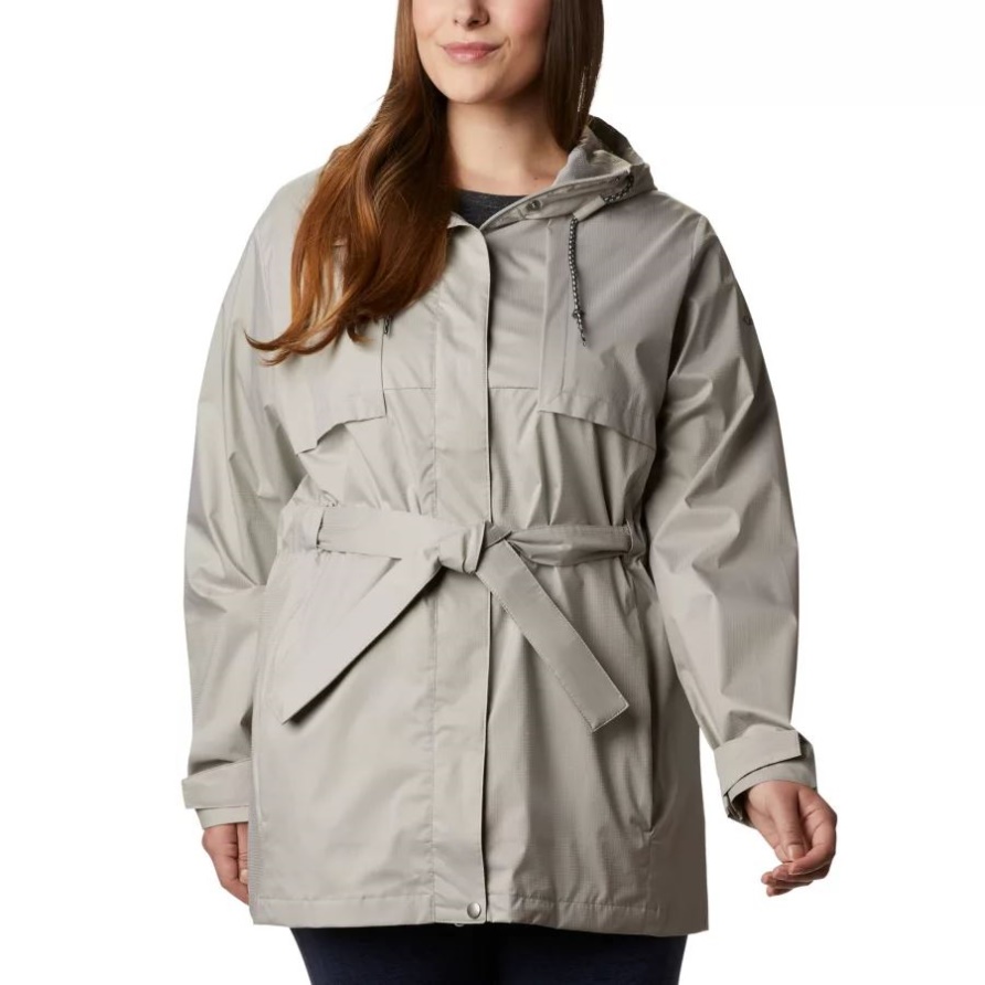 Columbia Flintgraue Pardon My Trench-Regenjacke Für Damen In Übergröße