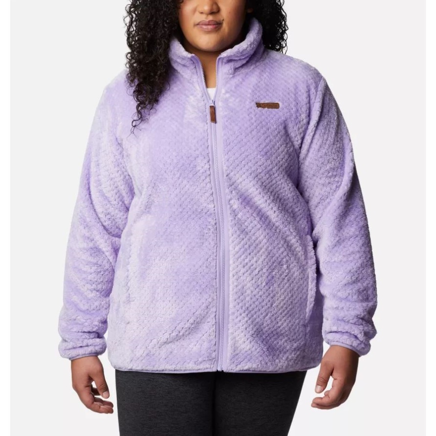 Columbia Frosted Purple Damen Fire Side Ii Plüschfleece Mit Durchgehendem Reißverschluss Plus Größe