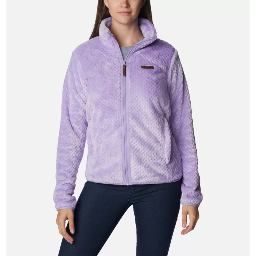 Columbia Frosted Lila Damen Fire Side II Sherpa Fleece Mit Durchgehendem Reißverschluss