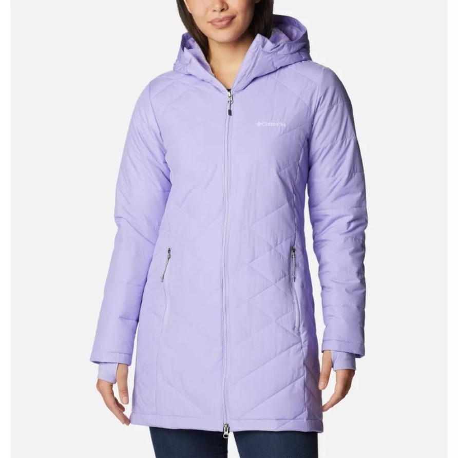 Columbia Frosted Lila Himmlische Lange Kapuzenjacke Für Damen