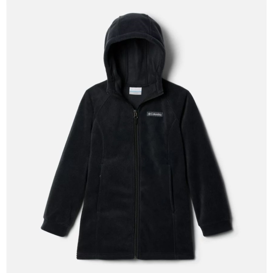 Columbia Benton Long Fleece Hoodie Für Mädchen Schwarz