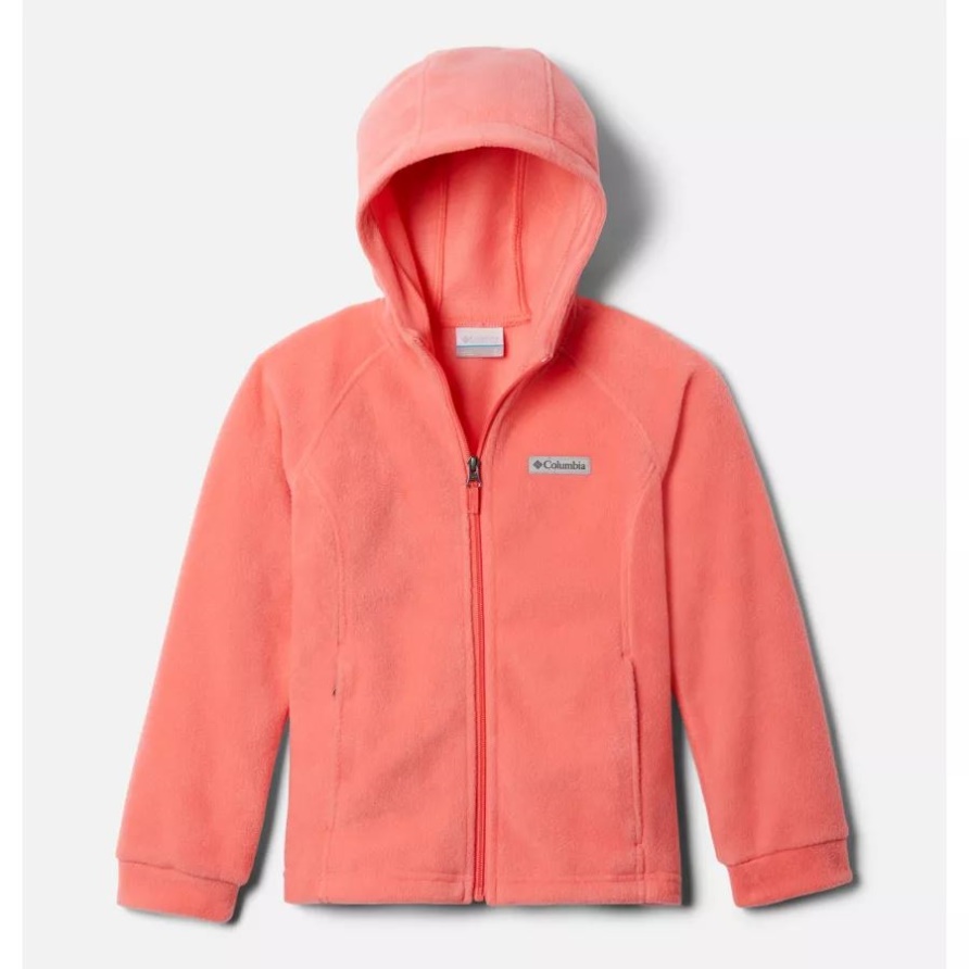 Columbia Benton Springs II Kapuzen-Fleecejacke Für Mädchen In Blush Pink