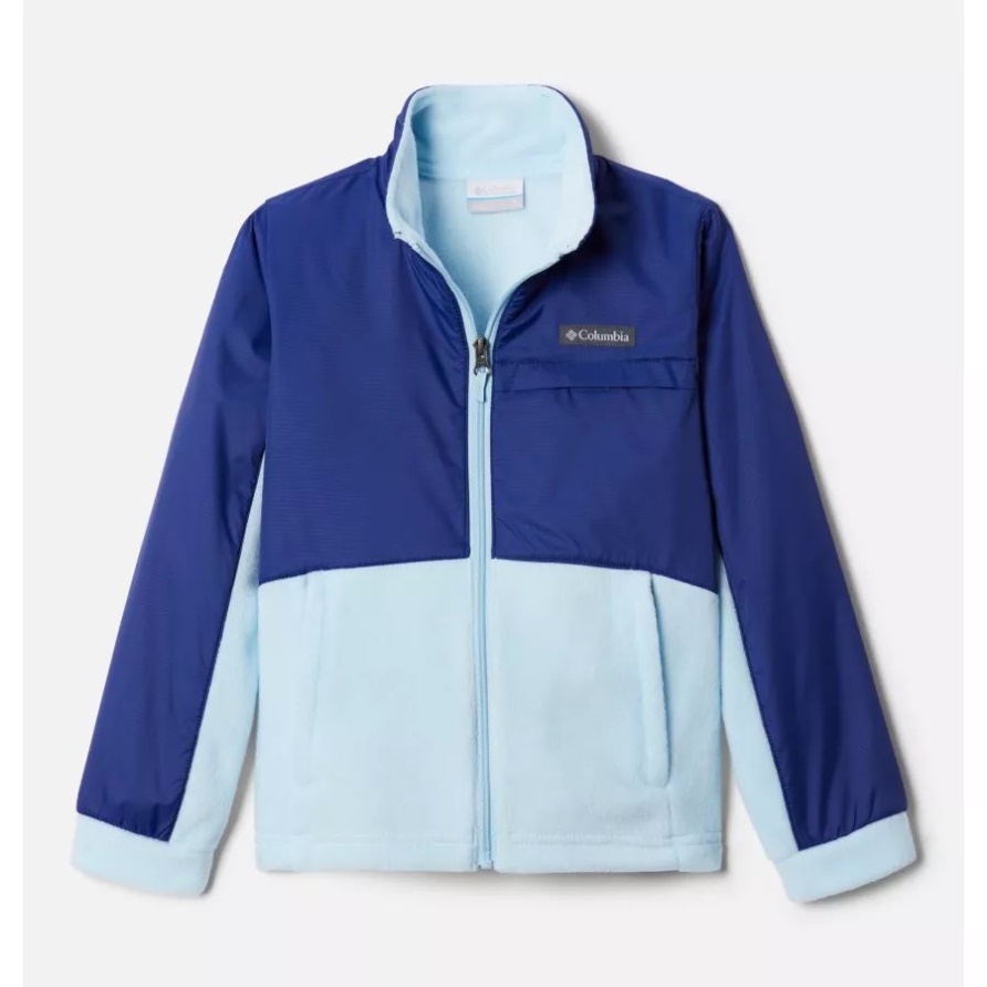 Columbia Benton Springs III Overlay-Fleecejacke Für Mädchen Spring Blue/Dark Sapphire