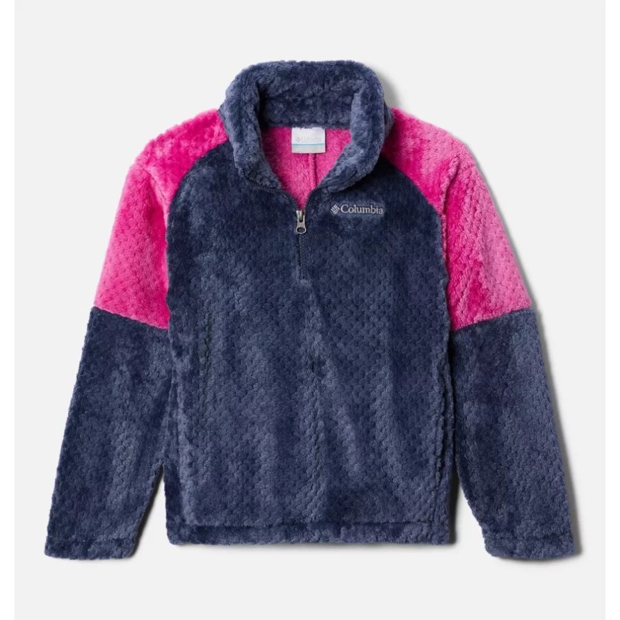 Columbia Fire Side II Sherpa-Fleece Mit Halbem Reißverschluss Für Mädchen Nachtaktiv/wild Fuchsia