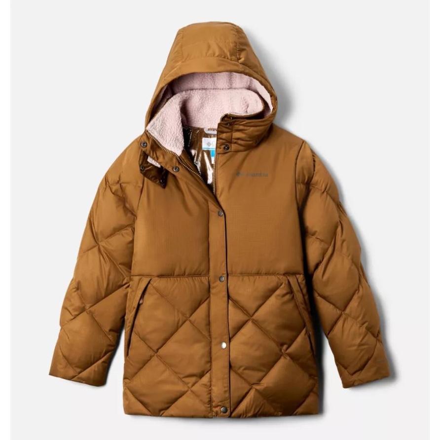 Columbia Waldpark Daunenjacke Mit Kapuze Für Mädchen Delta Ripstop/Mineralrosa