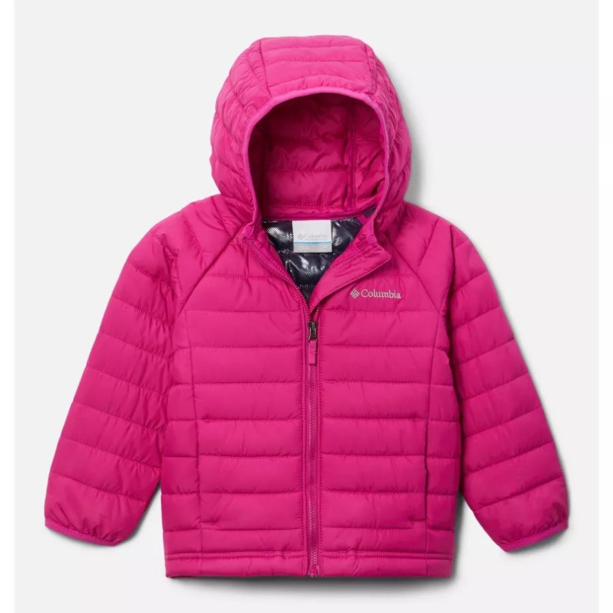 Columbia Puder Lite Kapuzenjacke Für Mädchen Wild Fuchsia