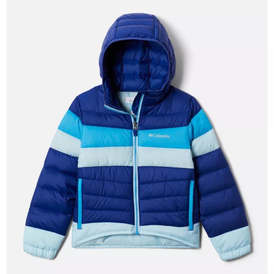 Columbia Mädchen Tumble Rock Daunenjacke Mit Kapuze Dark Sapphire/spring Blue/blue Chill