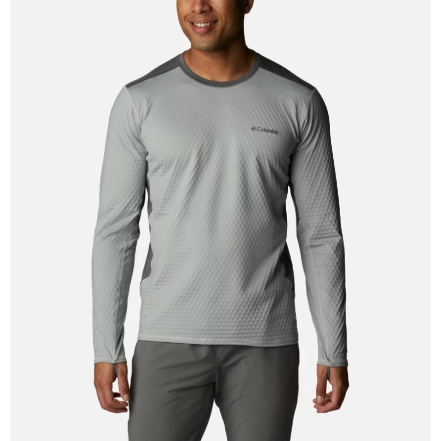 Columbia Grau/stadtgrau Columbia Bliss Ascent Langarmhemd Für Herren