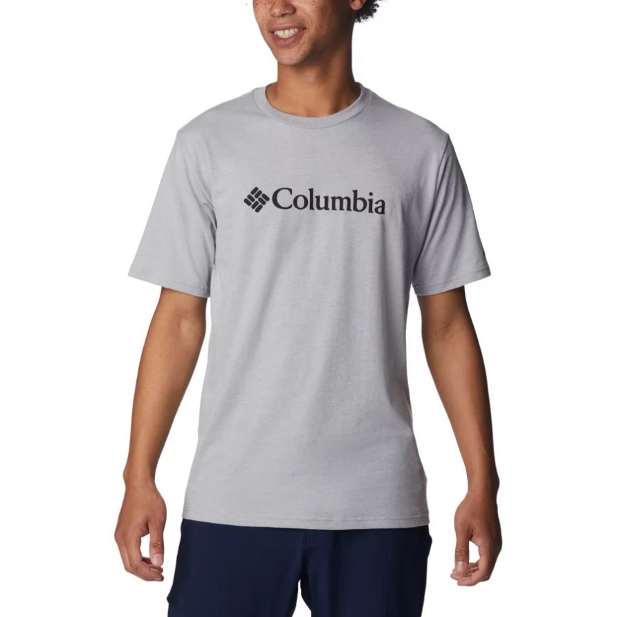 Columbia Grau/meliert Csc Basic Logo Kurzarm Für Herren Columbia
