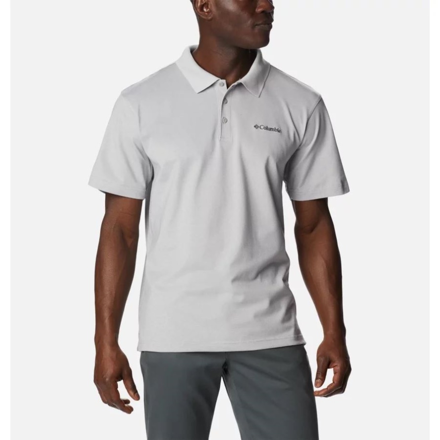 Columbia Grau Meliert Herren Kiefern Terrasse Polo Columbia