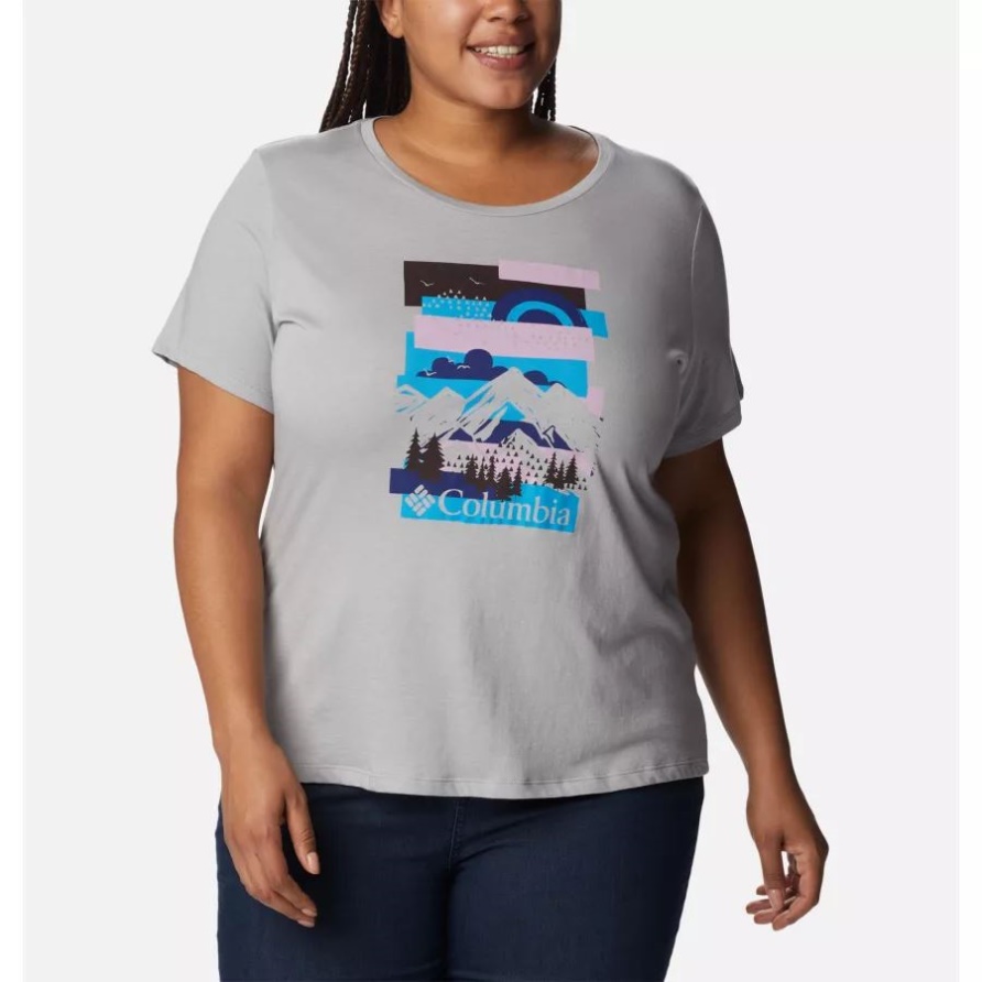 Gänseblümchen-Tagesgraphik-T - Shirt Der Grauen Heide/der Malerischen Collagenfrauen Kolumbiens Plus Größe Kolumbien