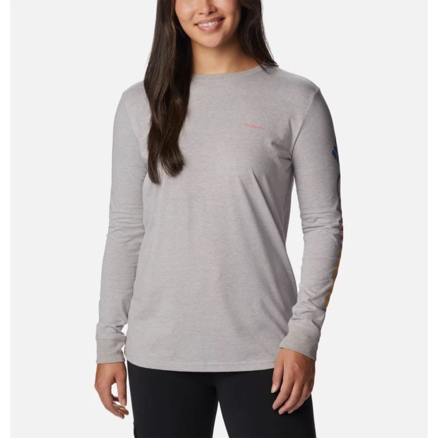 Columbia Grau Hthr/csc Farbverlauf Hülse Damen North Cascades Langarm T-shirt Columbia