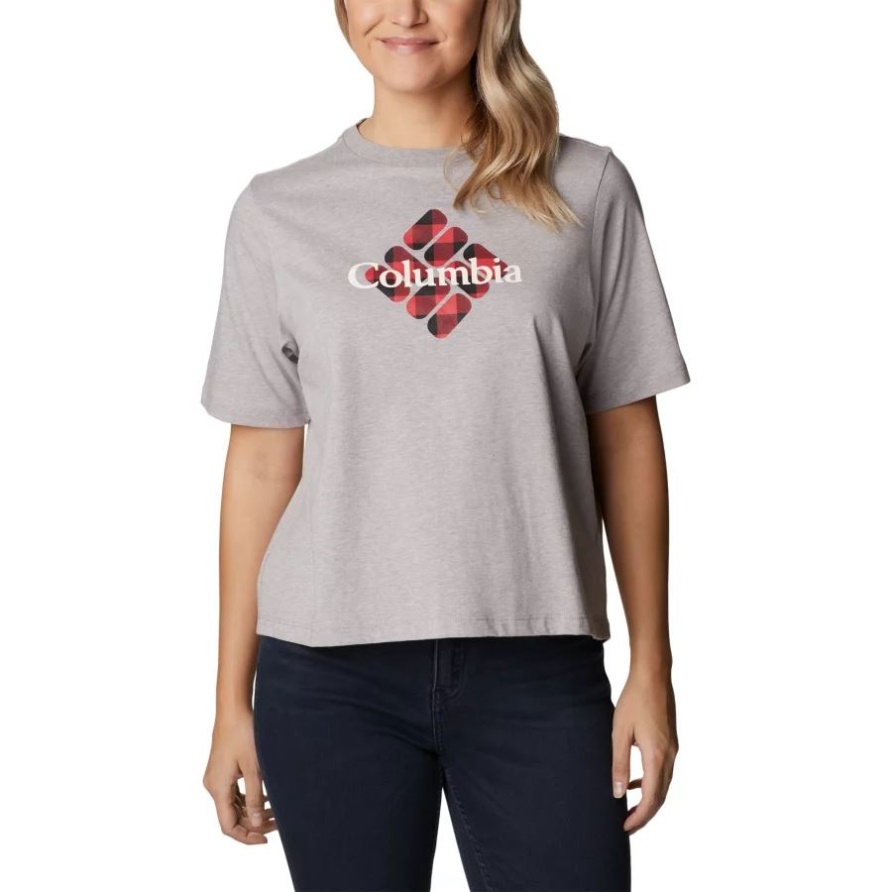 Grauer Hthr/zentrierter Edelsteinbüffel Kolumbiens Nordkaskaden Kolumbien-Frauen Entspanntes T-Shirt
