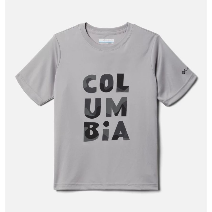 Columbia Graues Technisches Grafik-t-shirt Grizzly Ridge Für Jungen Columbia