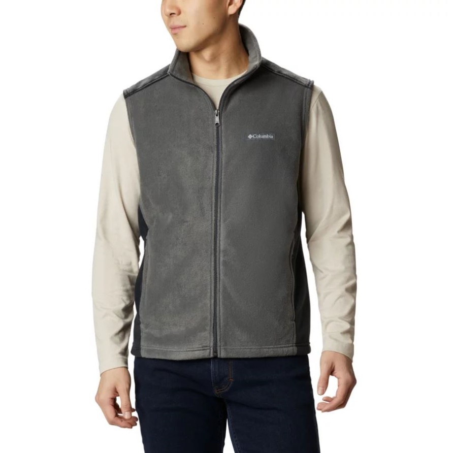 Columbia Grill/schwarz Steens Mountain Fleeceweste Für Herren Groß