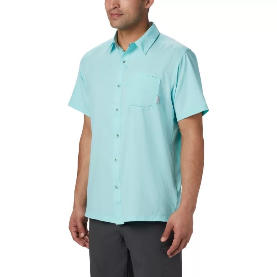 Pfg Slack Tide Camp-shirt Für Columbia Golf Stream Herren
