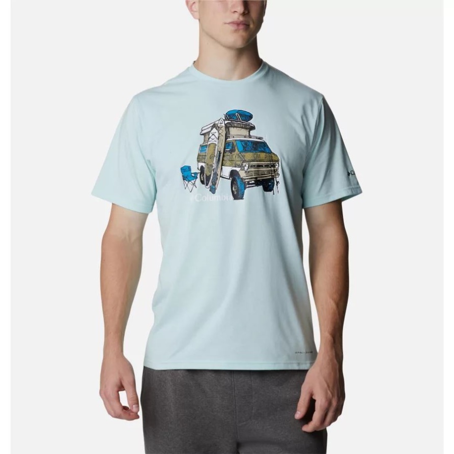 Columbia Eisiger Morgen/h2o Das Sun Trek Technische T-shirt Für Fanatische Grafikmänner