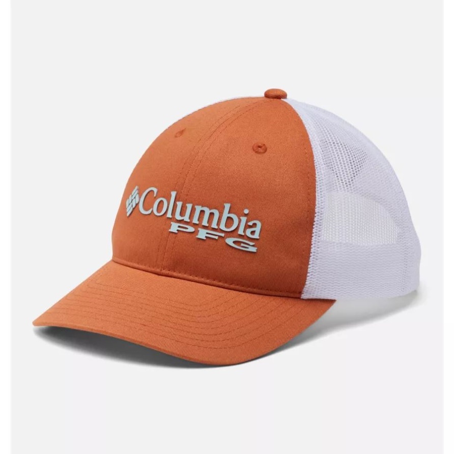 Columbia Island Orange/spring Blue Pfg Trucker Snapback