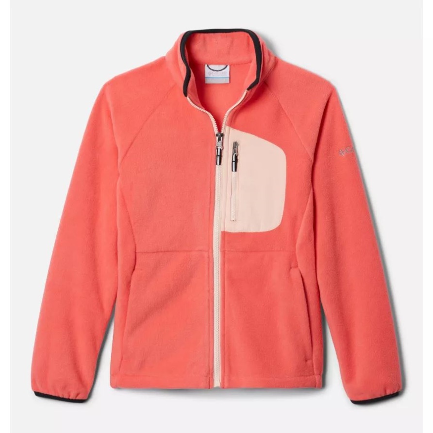 Columbia Fast Trek III Fleece Für Kinder Mit Durchgehendem Reißverschluss Blush Pink/Pfirsichblüte
