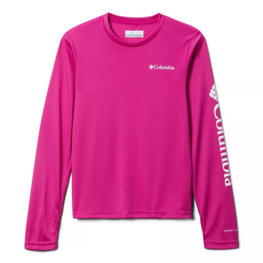 Columbia Kids Fork Stream Langarmshirt Wild Fuchsia