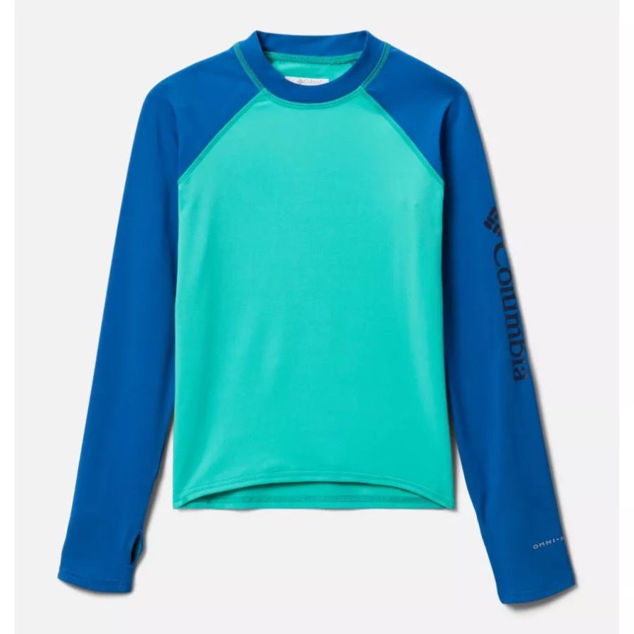 Columbia Kids'sandy ShoresLangarm-Sonnenschutzhemd Electric Türkis/bright Indigo