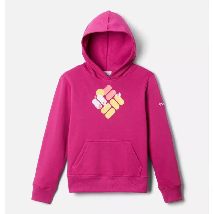 Columbia Kinder-Hoodie Tabor Heights Mit Grafik Wild Fuchsia