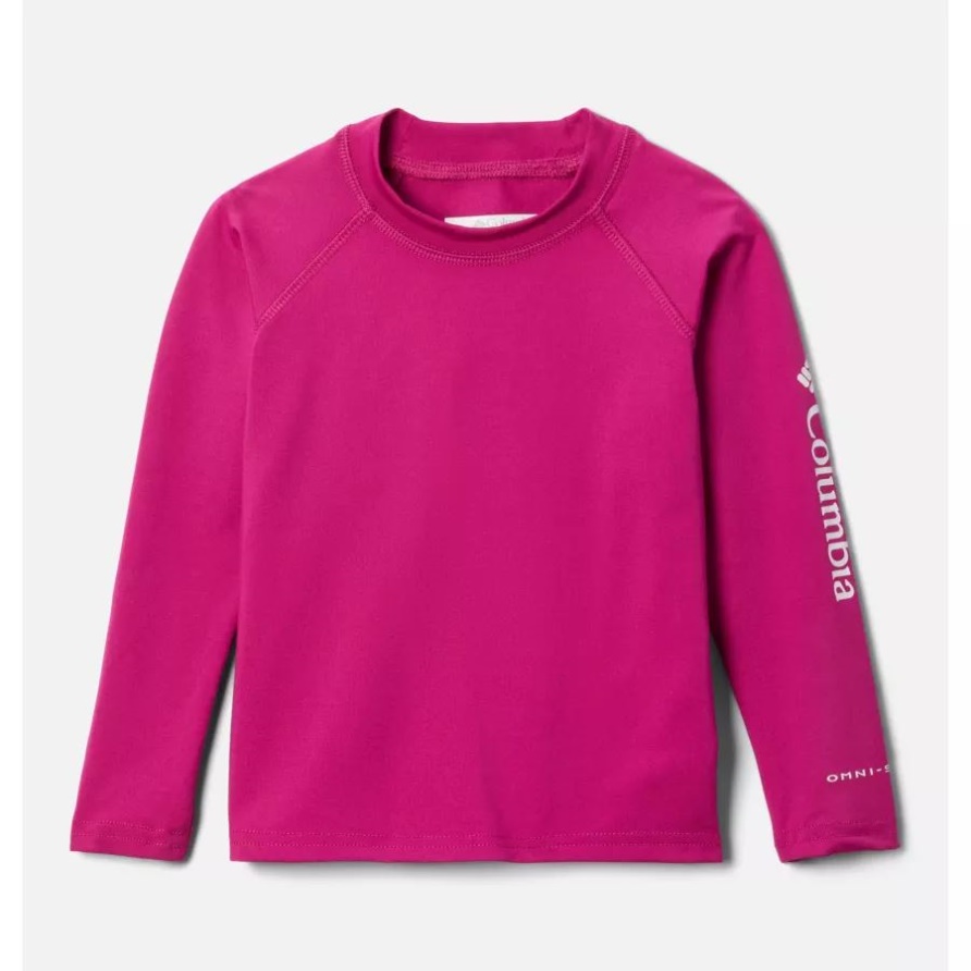 Columbia Kinder Kleinkind Sandy Shores Langärmliges Sonnenschutz-Shirt Wild Fuchsia