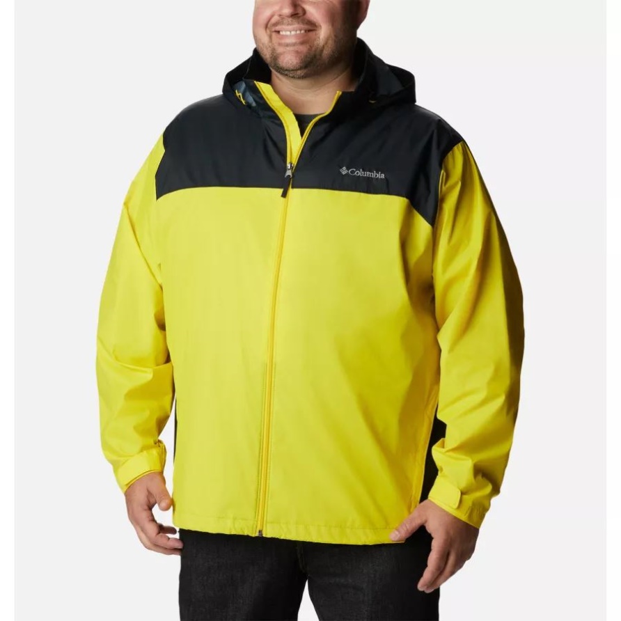 Columbia Laser Zitrone/schwarz Glennaker Lake Regenjacke Groß Für Herren