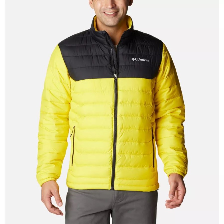 Columbia Laser Zitrone/schwarz Puder Lite Isolierte Jacke Für Herren