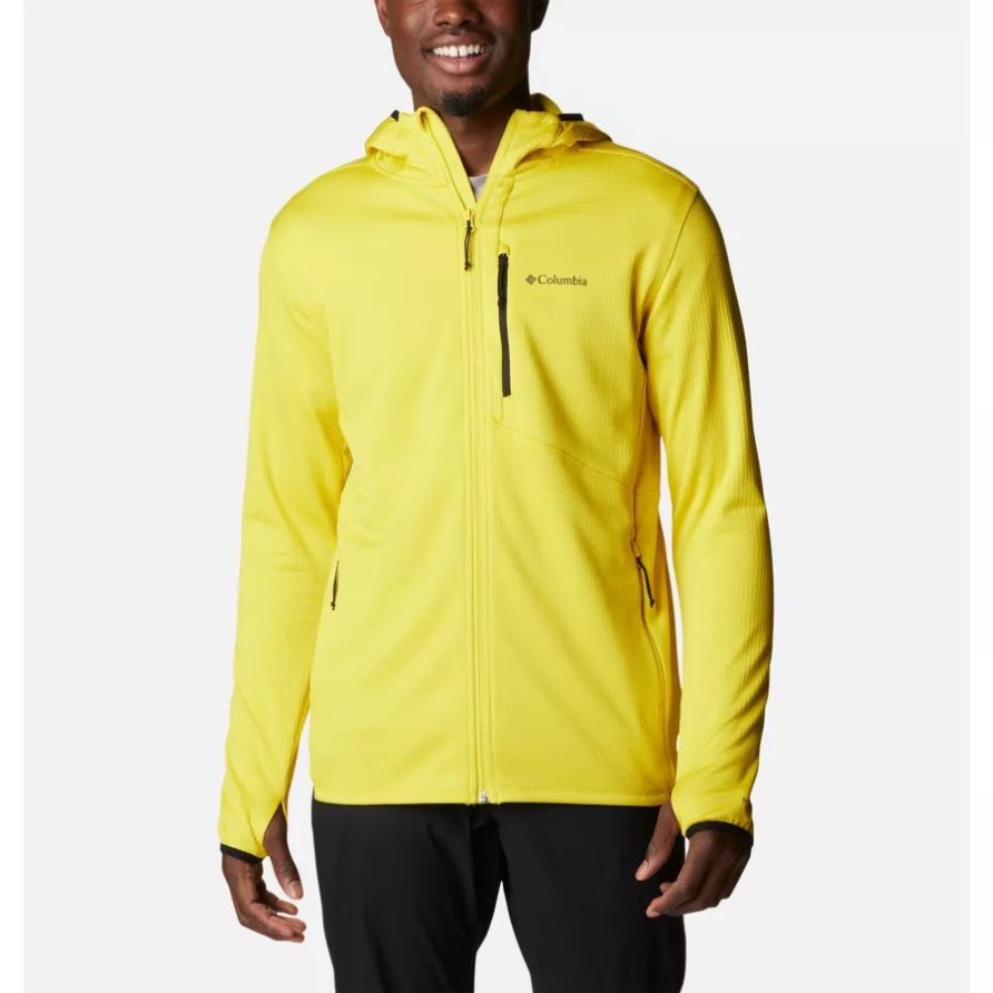 Columbia Laser Lemon Heather Park View Fleece-Hoodie Mit Durchgehendem Reißverschluss Für Herren In Erweiterter Größe