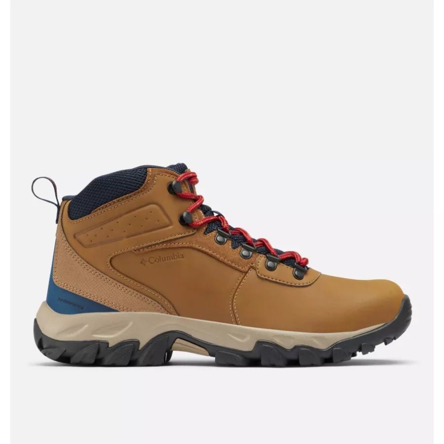 Columbia Newton Ridge Plus Ii Wasserdichter Wanderschuh Für Herren In Hellbraun/rotem Samt