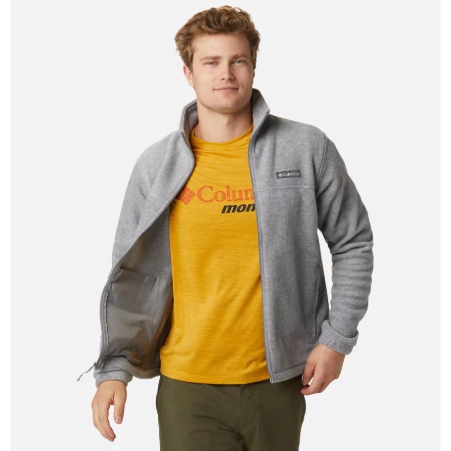 Columbia Steens Mountain 2.0 Fleecejacke Mit Durchgehendem Reißverschluss In Hellgrau Meliert Für Herren
