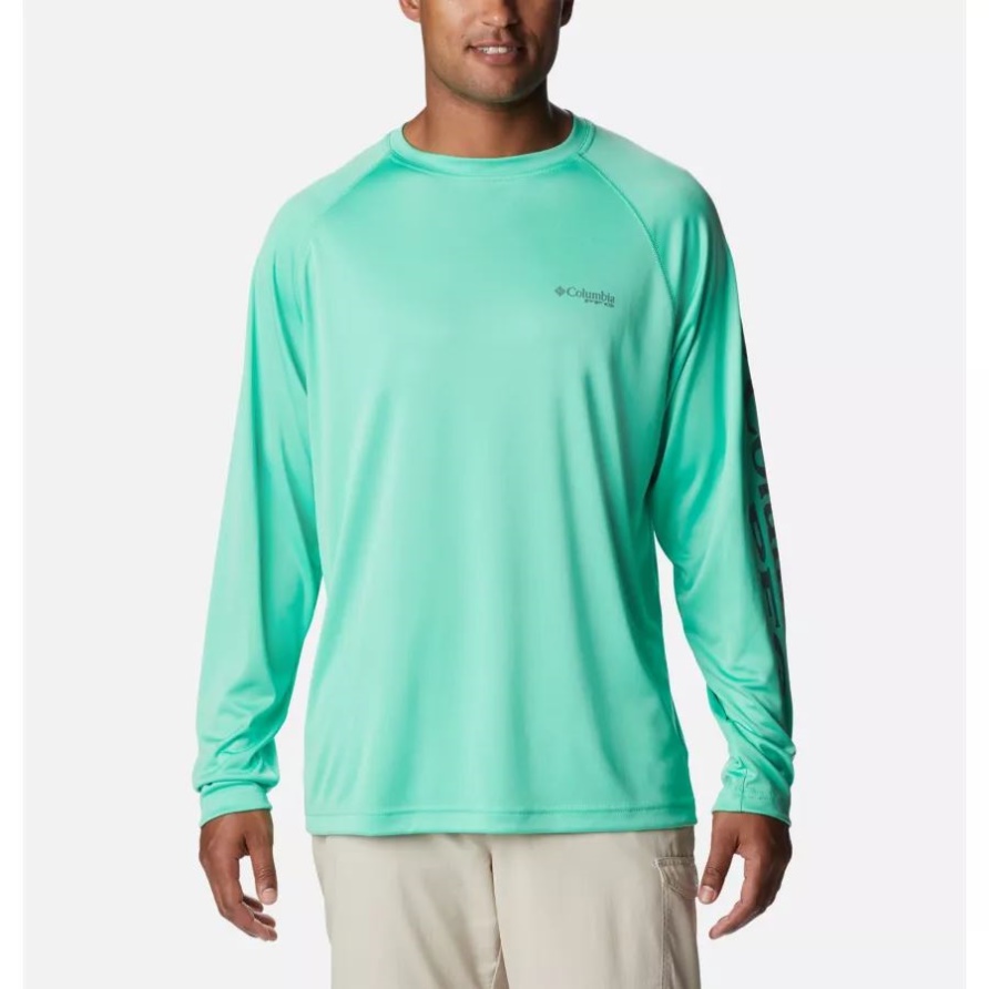 Columbia Light Jade/Metall Logo Herren Pfg Terminal Tackle Langarmshirt