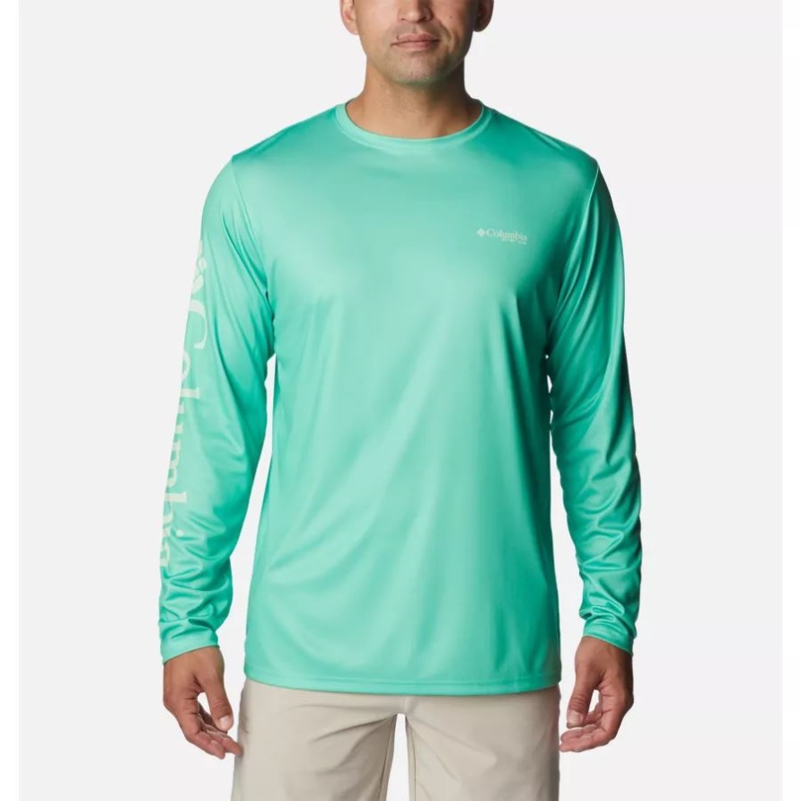 Columbia Light Jade/Pelagic Trio Pfg Terminal Tackle Carey Chen Langarmshirt Für Herren