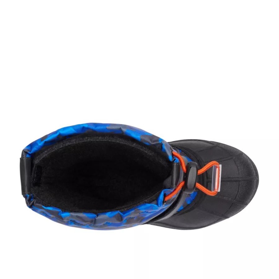 Columbia Powderbug Forty Print-Stiefel Für Kleine Kinder In Haifisch/Scharforange