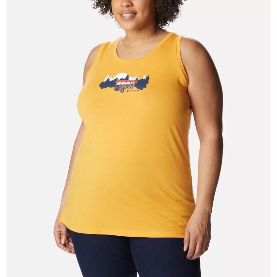 Columbia Mango Heather/Van Life 3 Bluff Mesa Tank Für Damen In Übergröße