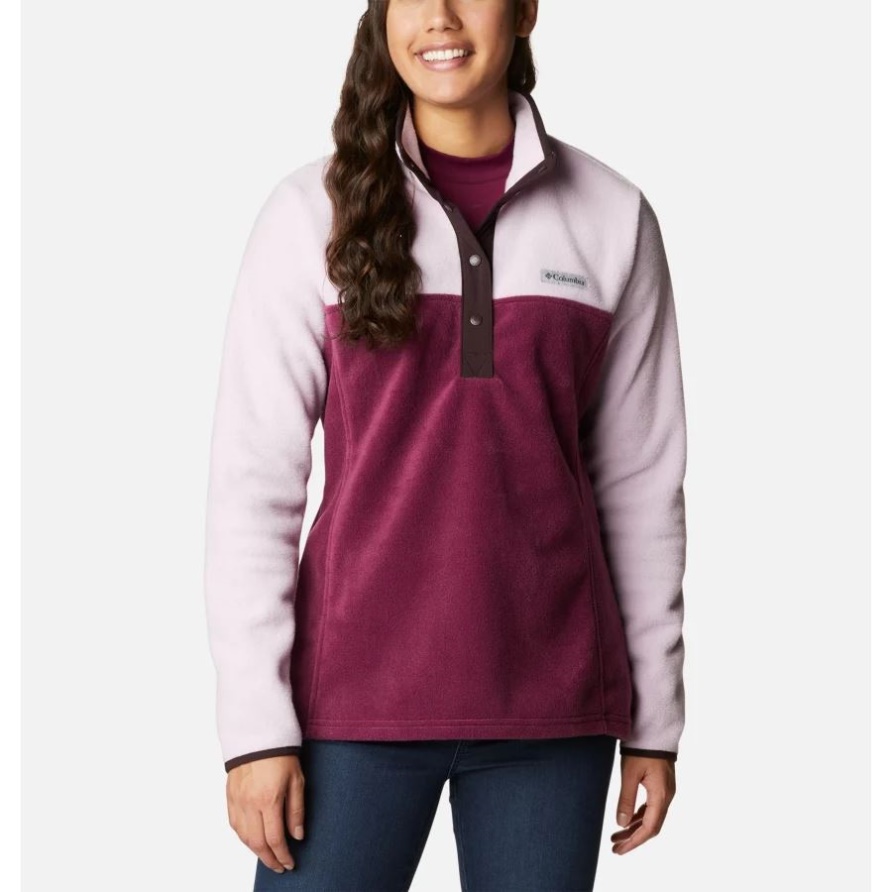 Columbia Marionberry/Aura Benton Springs 1/2 Snap Pullover Für Damen