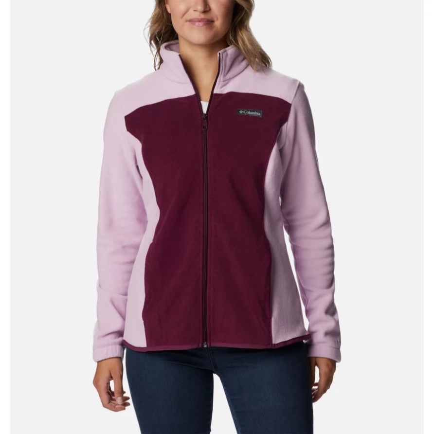 Columbia Marionberry/Aura Overlook Trail-Jacke Mit Durchgehendem Reißverschluss Für Damen
