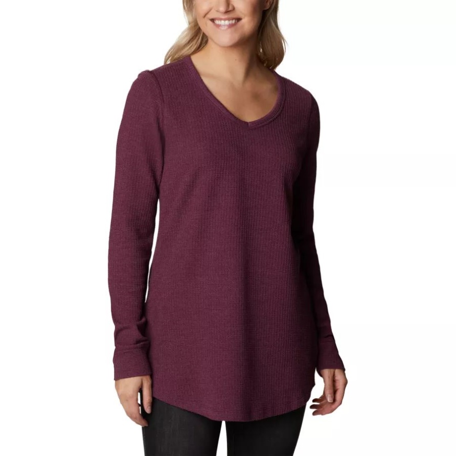 Columbia Marionberry Heather Pine Peak Langarm-Thermo-Tunika Für Damen