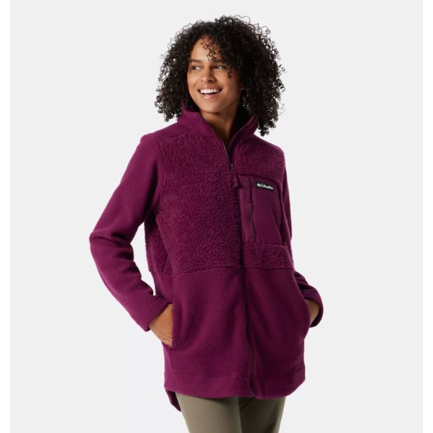 Columbia Marionberry Columbia Lodge Sherpa-Fleece Mit Durchgehendem Reißverschluss Für Damen