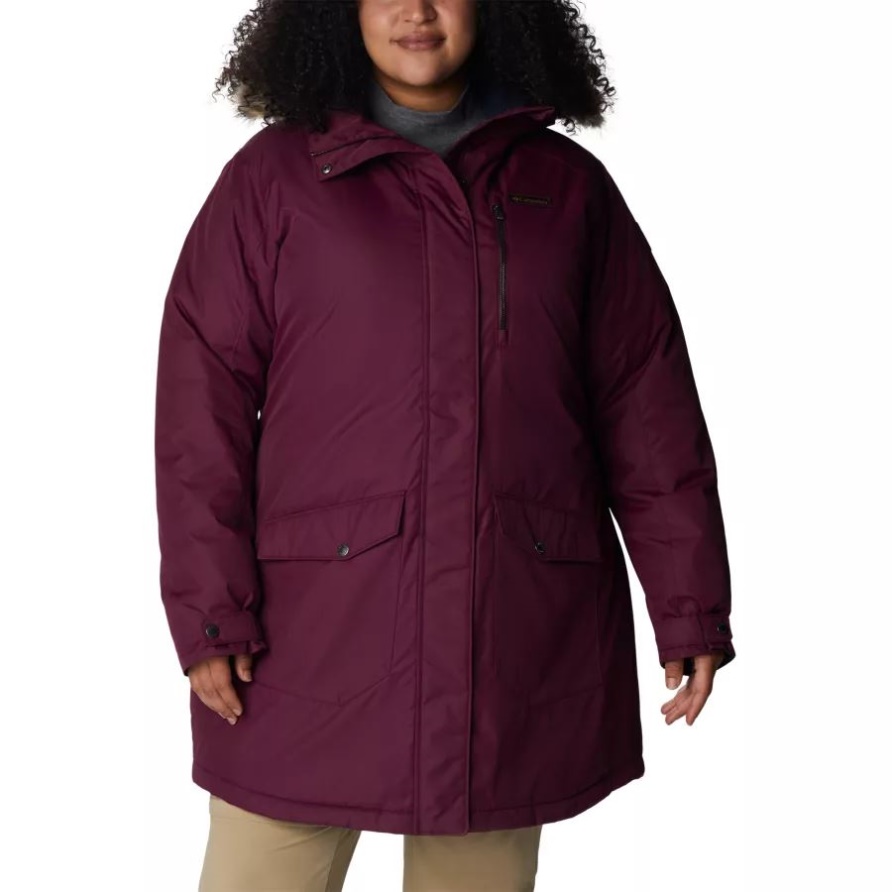 Columbia Marionberry Suttle Mountain Lange Isolierte Jacke Für Damen Plus Größe