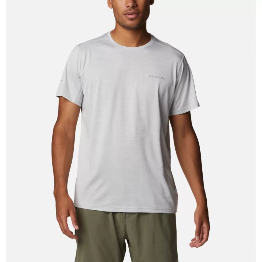 Columbia Alpine Chill Zero Technisches T-shirt Für Herren Weiß Meliert