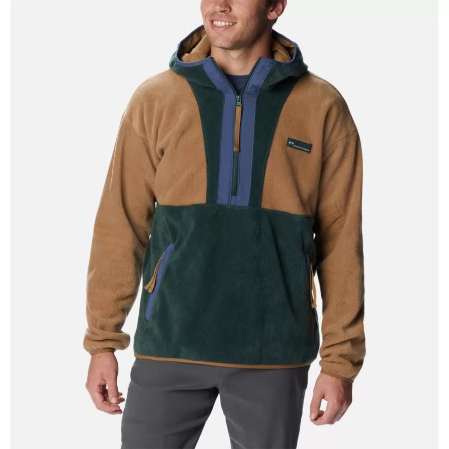 Columbia Back Bowl Half Zip Fleece Hoodie Für Herren Delta/Fichte/Dark Mountain