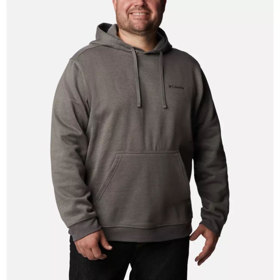 Columbia Herren Columbia Trek Kapuzenpulli Großes Charcoal Heather/csc ärmellogo